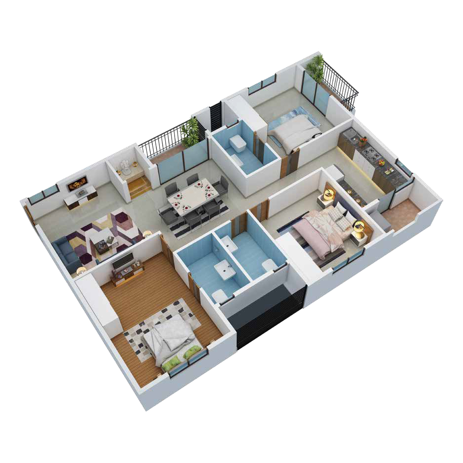 3BHK Plan A